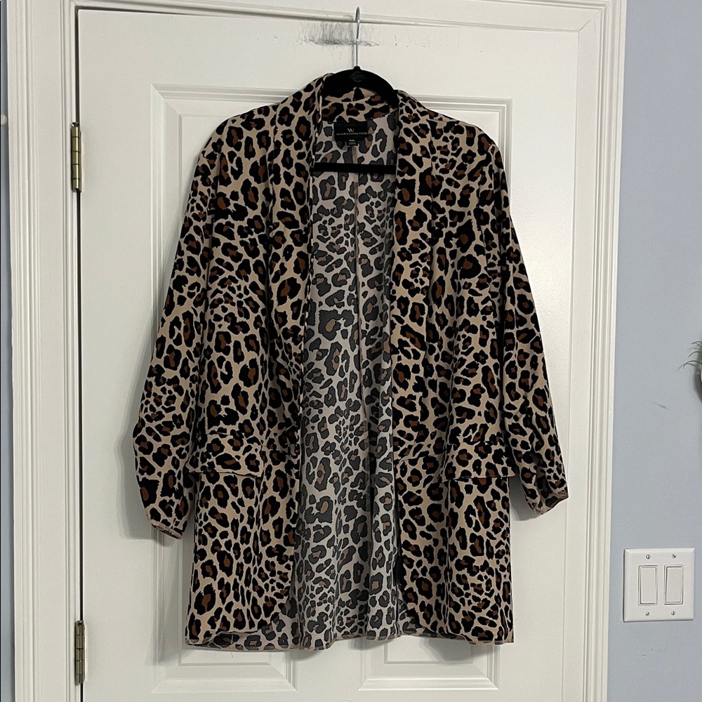 Worthington Leopard Print Cardigan